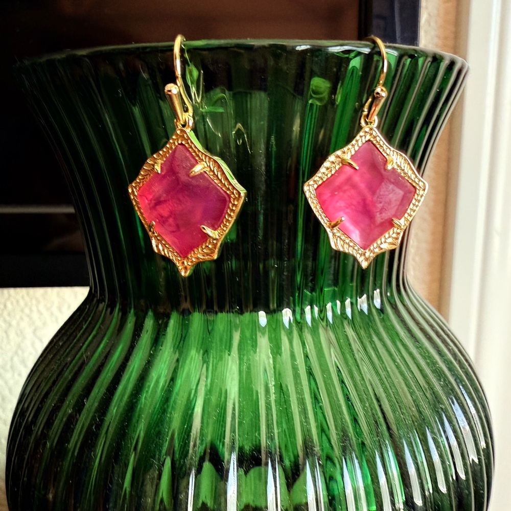 Kendra Scott Pink Azalea Illusion Earrings - Picture 3 of 7